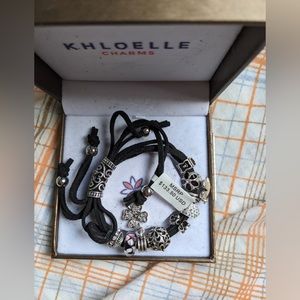 Khloelle charms black bracelets
